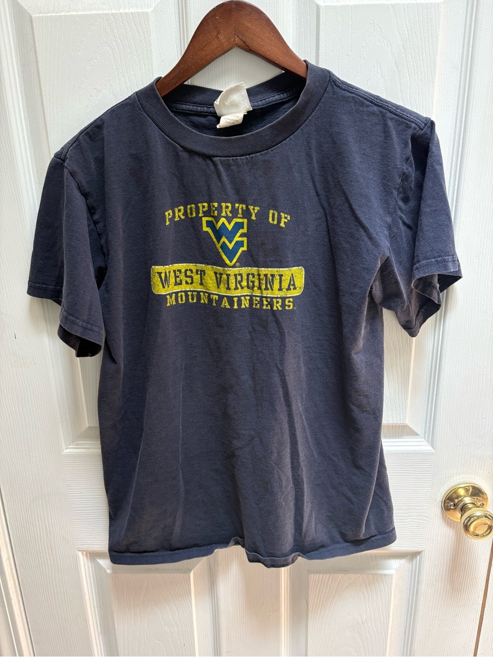 Lee Kids Navy Blue West Virginia Mountaineers Tee with Yellow Logo